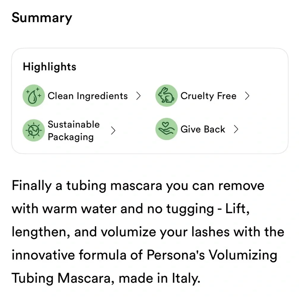 *NWT* Persona Tubing Mascara